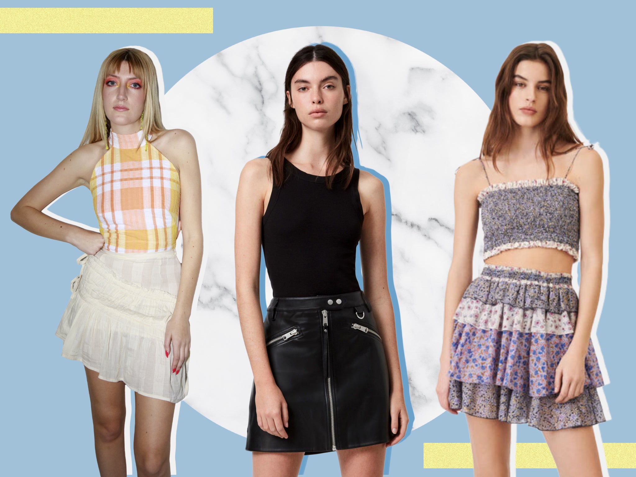 Best mini skirts for summer High waisted pleated and denim styles The Independent